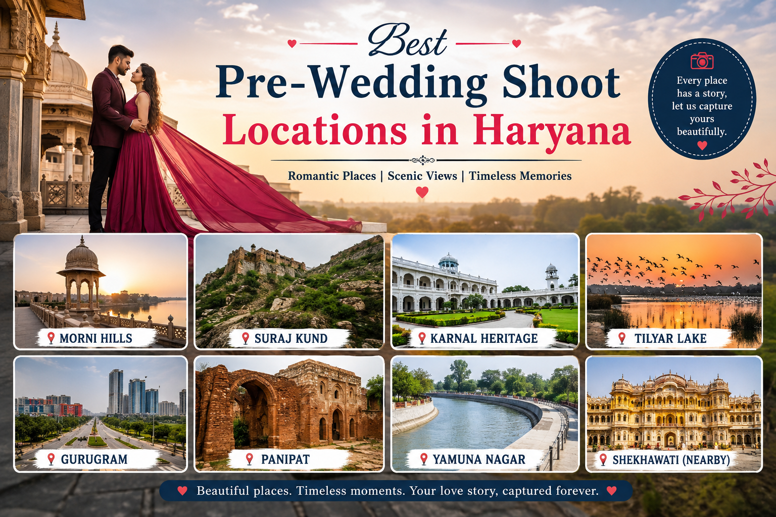 Best Pre-Wedding Shoot Locations in Haryana